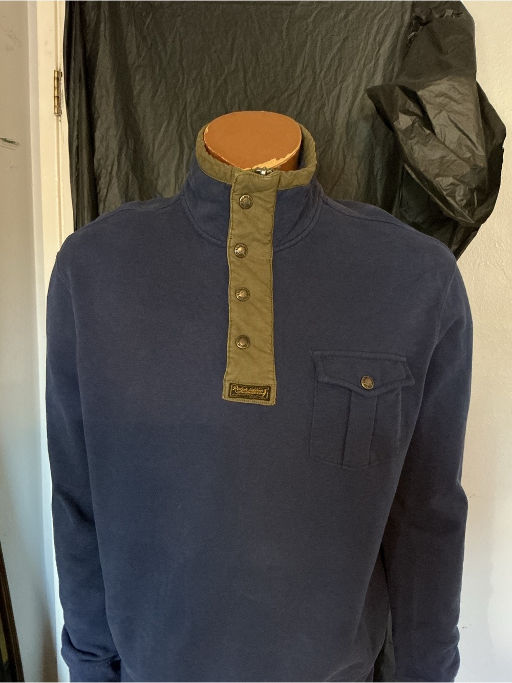 Vintage Polo Ralph Lauren Military Outdoor Pocket 1/4 Zip Pullover Sweatshirt - Picture 11 of 11